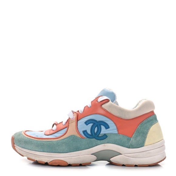 Chanel coral blue sneakers - Picture 3 of 15